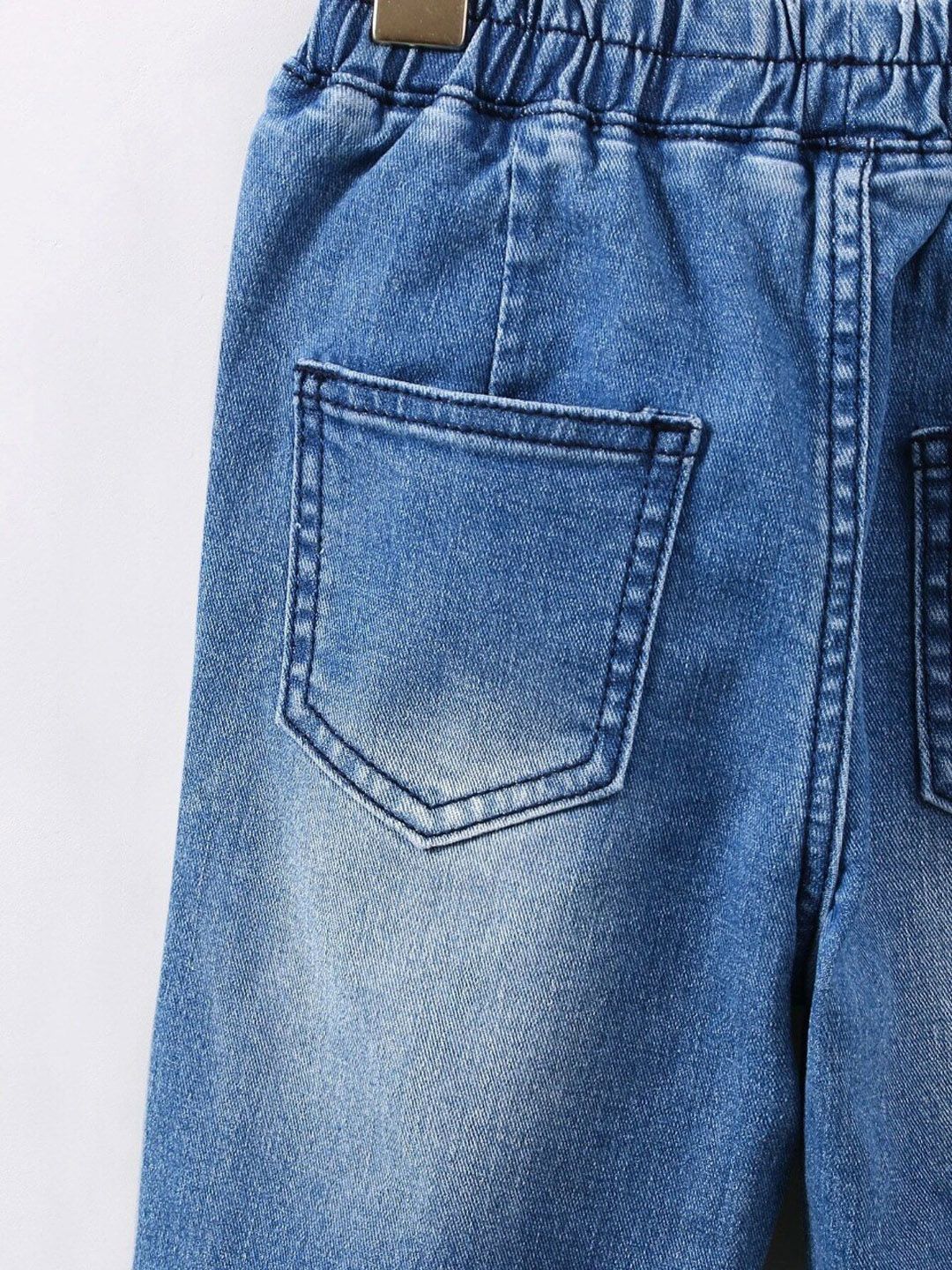 Kotty Boys Blue Jean Heavy Fade Cropped Regular Fit Jeans