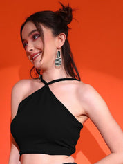 Kotty Women Solid Shoulder Straps Top