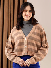 Kotty Women Striped Cardigan