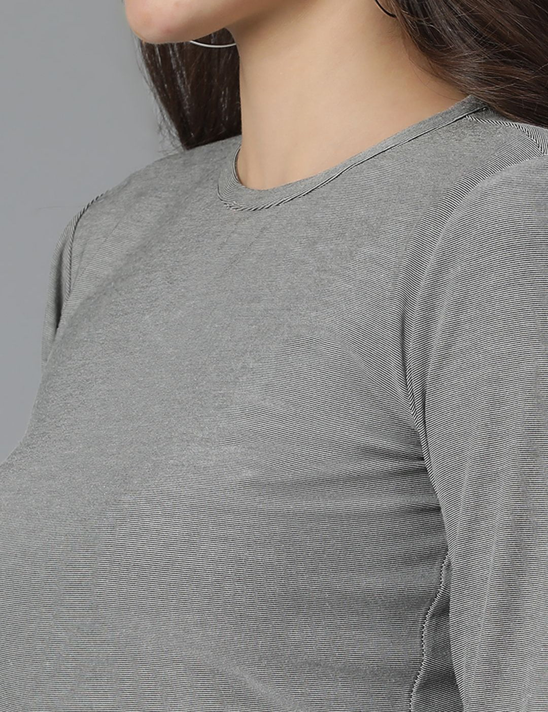 Kotty Round Neck Cotton Slim Fit T-shirt