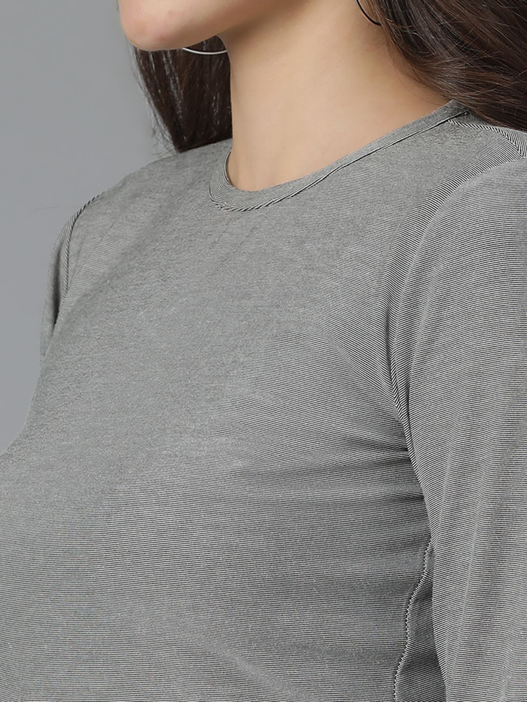 Kotty Round Neck Cotton Slim Fit T-shirt