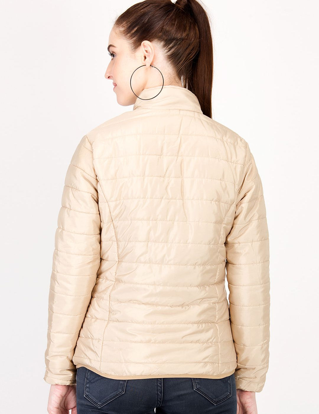 Kotty Women Beige Solid Insulator Puffer Jacket