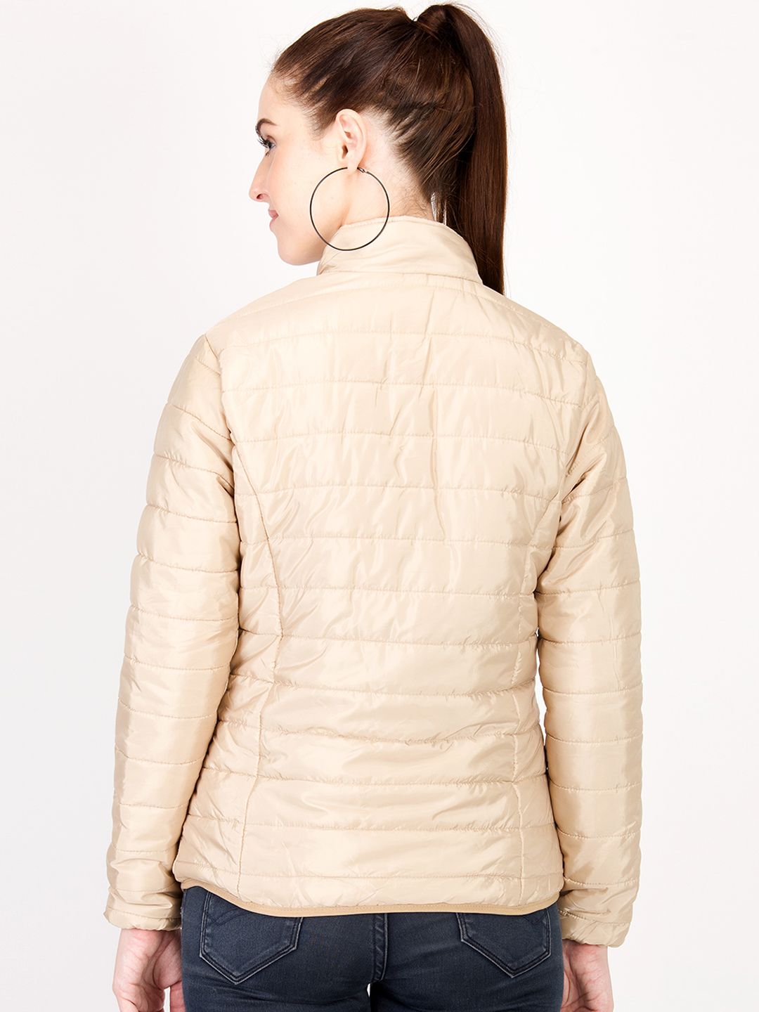 Kotty Women Beige Solid Insulator Puffer Jacket
