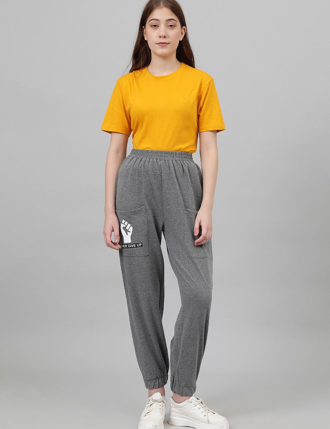 Kotty Women Relaxed Fit Mid Rise Track Pants