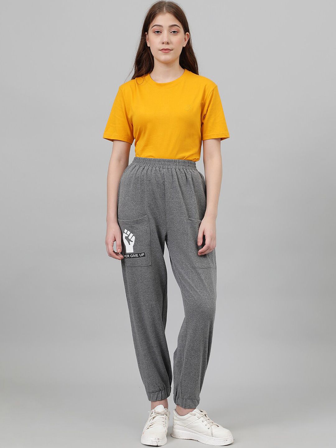 Kotty Women Relaxed Fit Mid Rise Track Pants