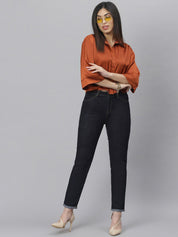 Kotty Women Blue Slim Fit High-Rise Clean Look Jeans