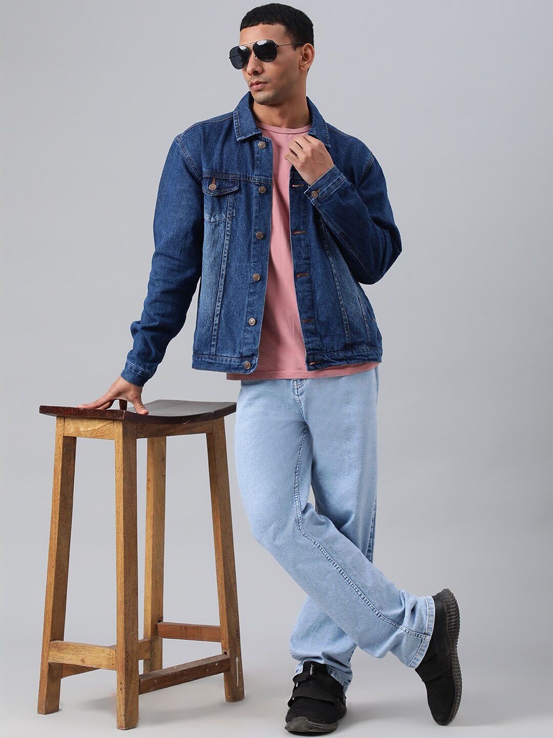 Kotty Men Washed Denim Jacket 