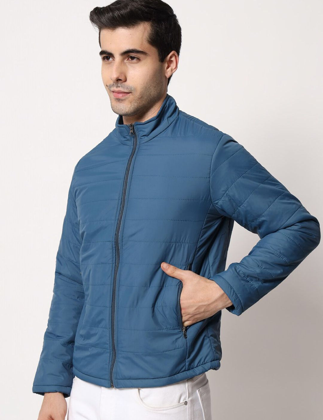 Kotty Men Blue Outdoor Puffer Jacket