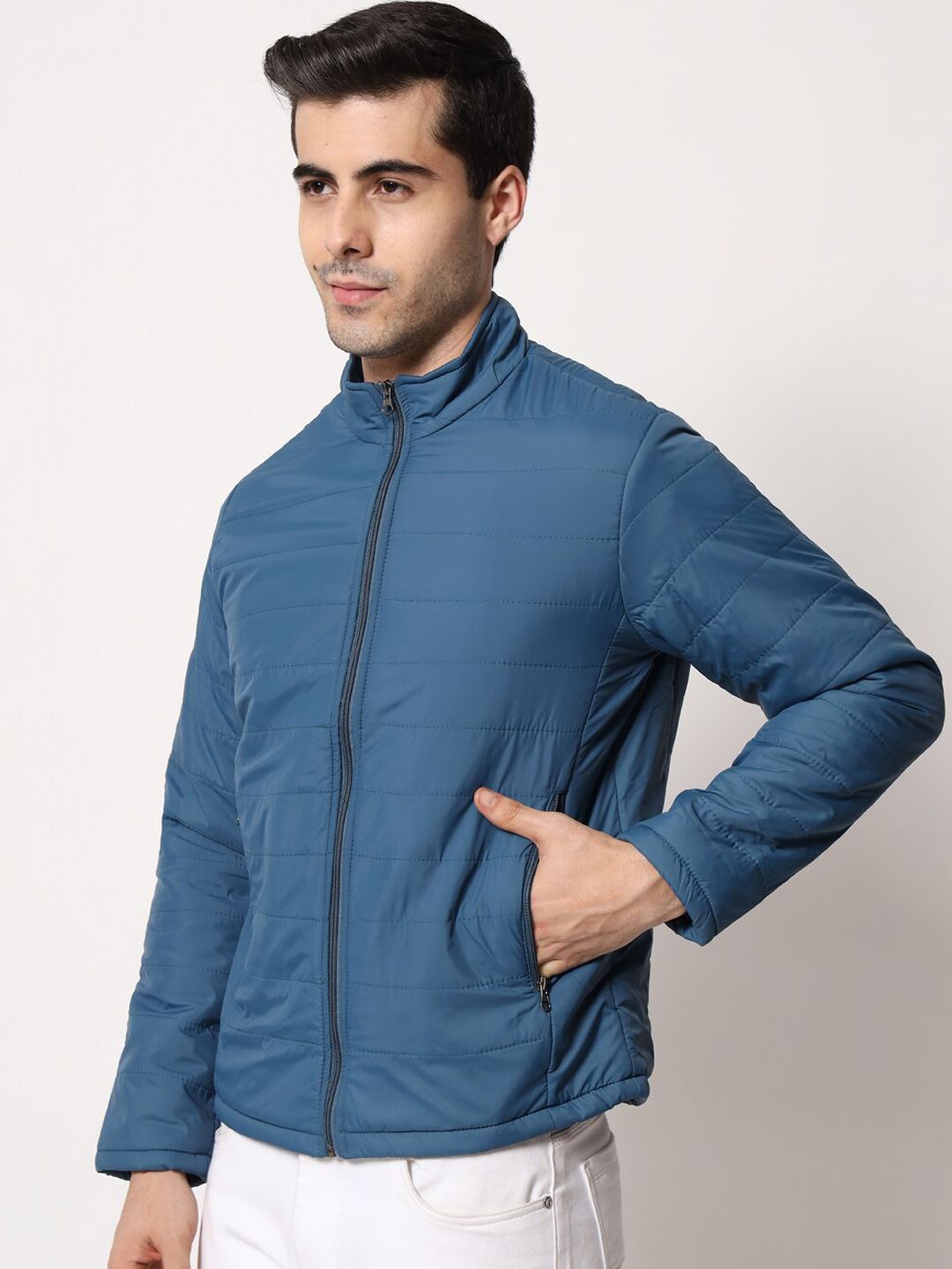 Kotty Men Blue Outdoor Puffer Jacket