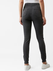 Kotty Women Grey Skinny Fit High-Rise Clean Look Jeans