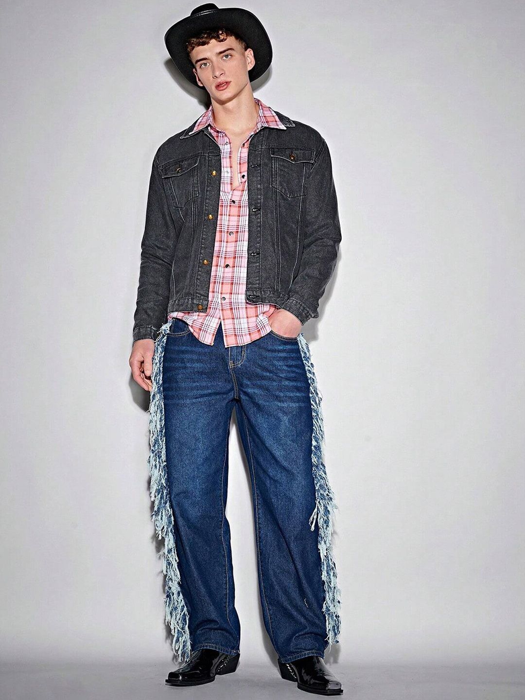 Kotty Black Washed Long Sleeves Denim Jacket