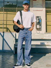 Kotty  Men Clean Look Straight Fit Heavy Fade Stretchable Jeans