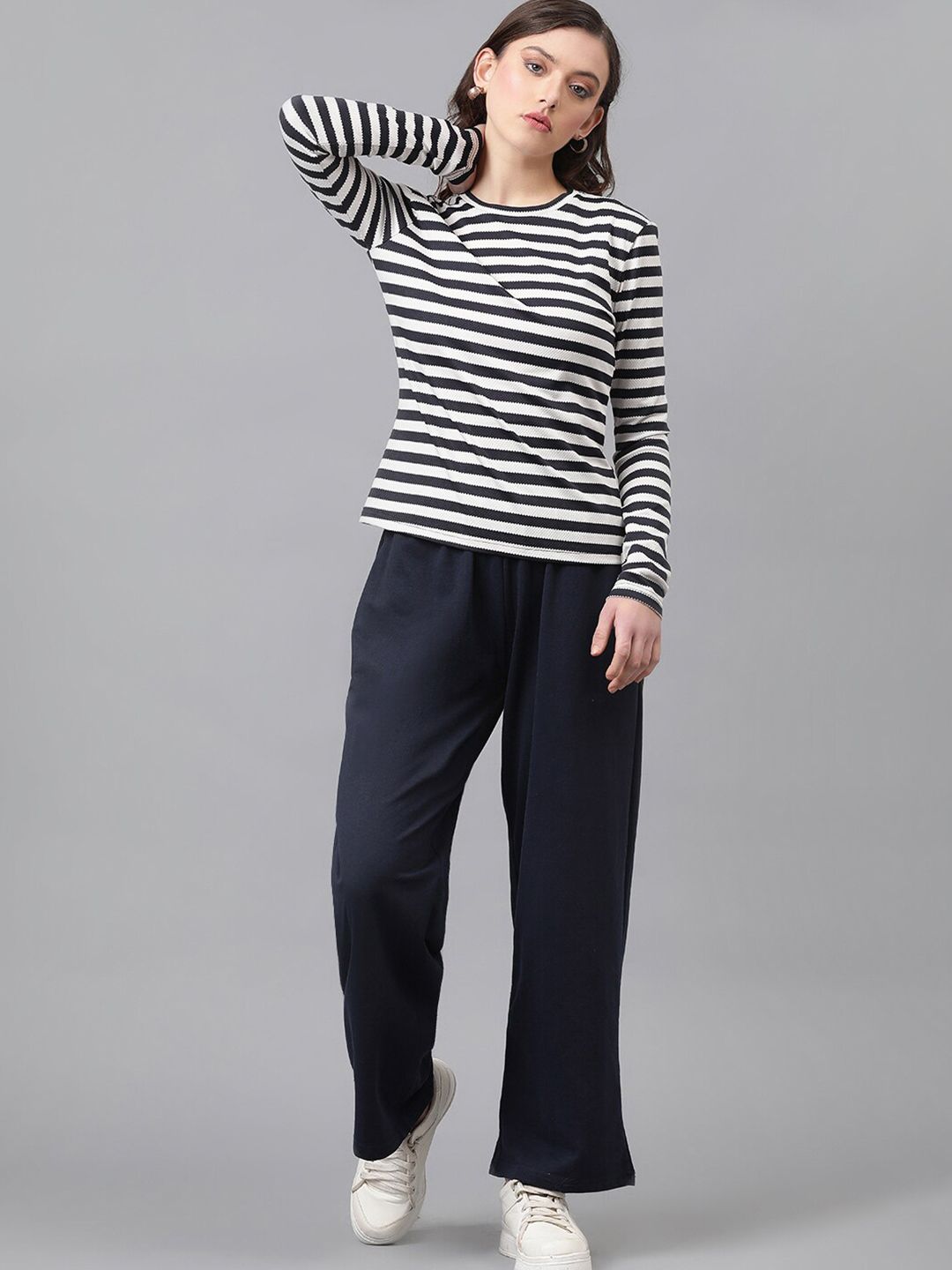 Kotty Striped Long Sleeves Top