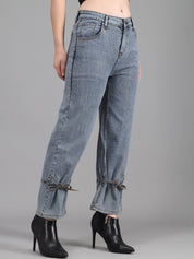 Kotty Women Blue Boyfriend Fit High-Rise Light Fade Stretchable Jeans