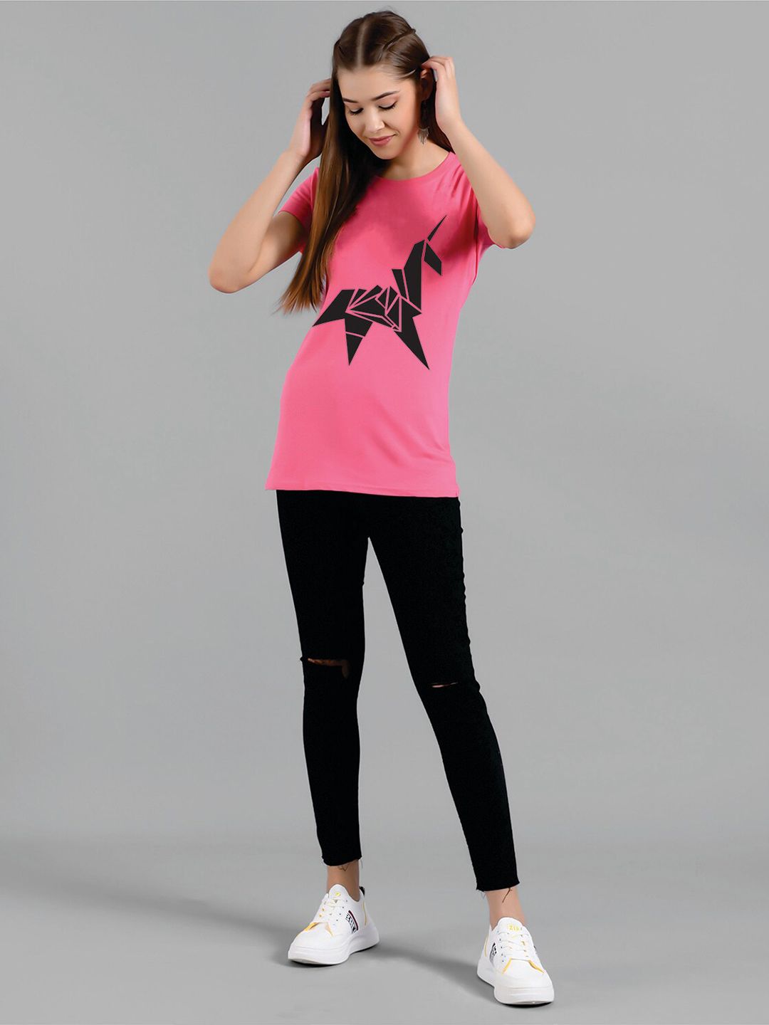 Kotty Graphic Printed Yoga T-shirt