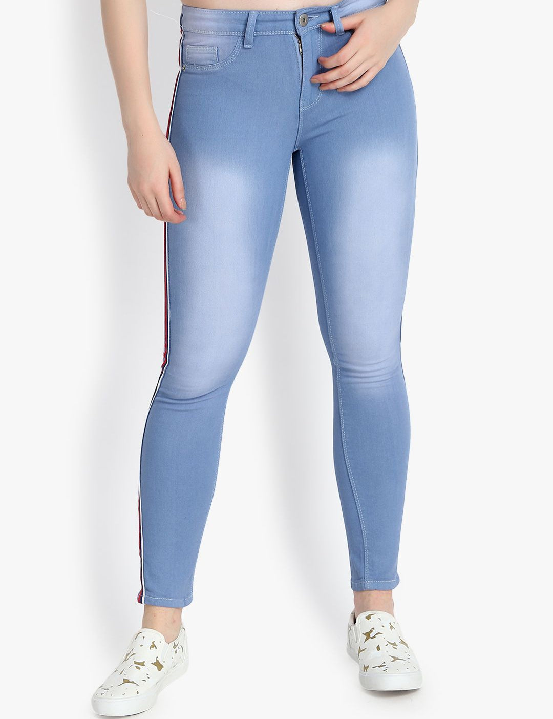 Kotty Women Blue Skinny Fit High-Rise Clean Look Jeans