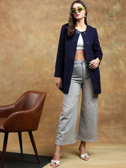 Kotty Women Mandarin Collar Overcoat