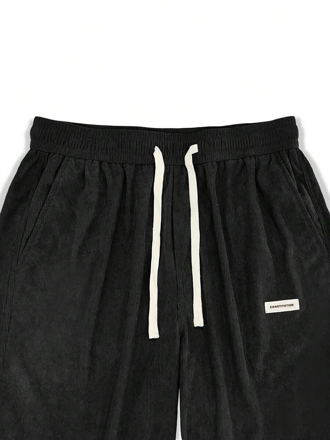 Kotty Men Relaxed Loose Fit High-Rise Corduroy Cotton Trousers