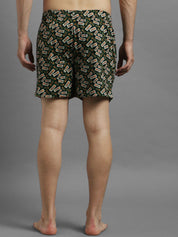 Kotty Men Black & Green Printed Boxers