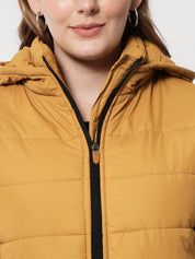 Kotty Women Yellow Longline Quilted Jacket