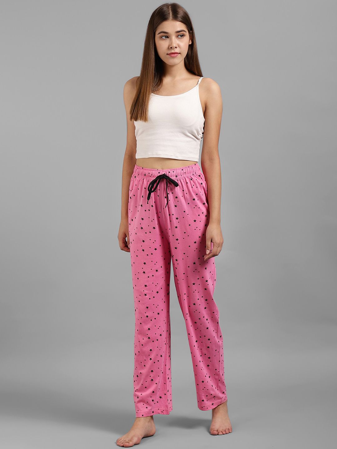 Kotty Women Pink Printed Lounge Pants