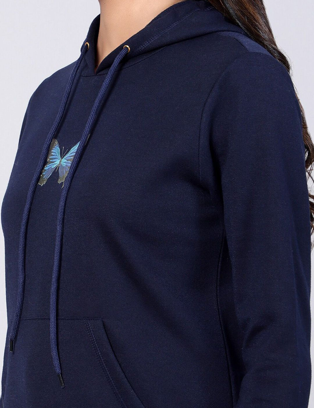 Kotty Printed Hooded Fleece Sweatshirt