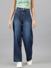 Kotty Women Jean Straight Fit High-Rise Light Fade Stretchable Jeans