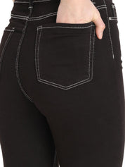 Kotty Women Black Skinny Fit High-Rise Clean Look Stretchable Jeans