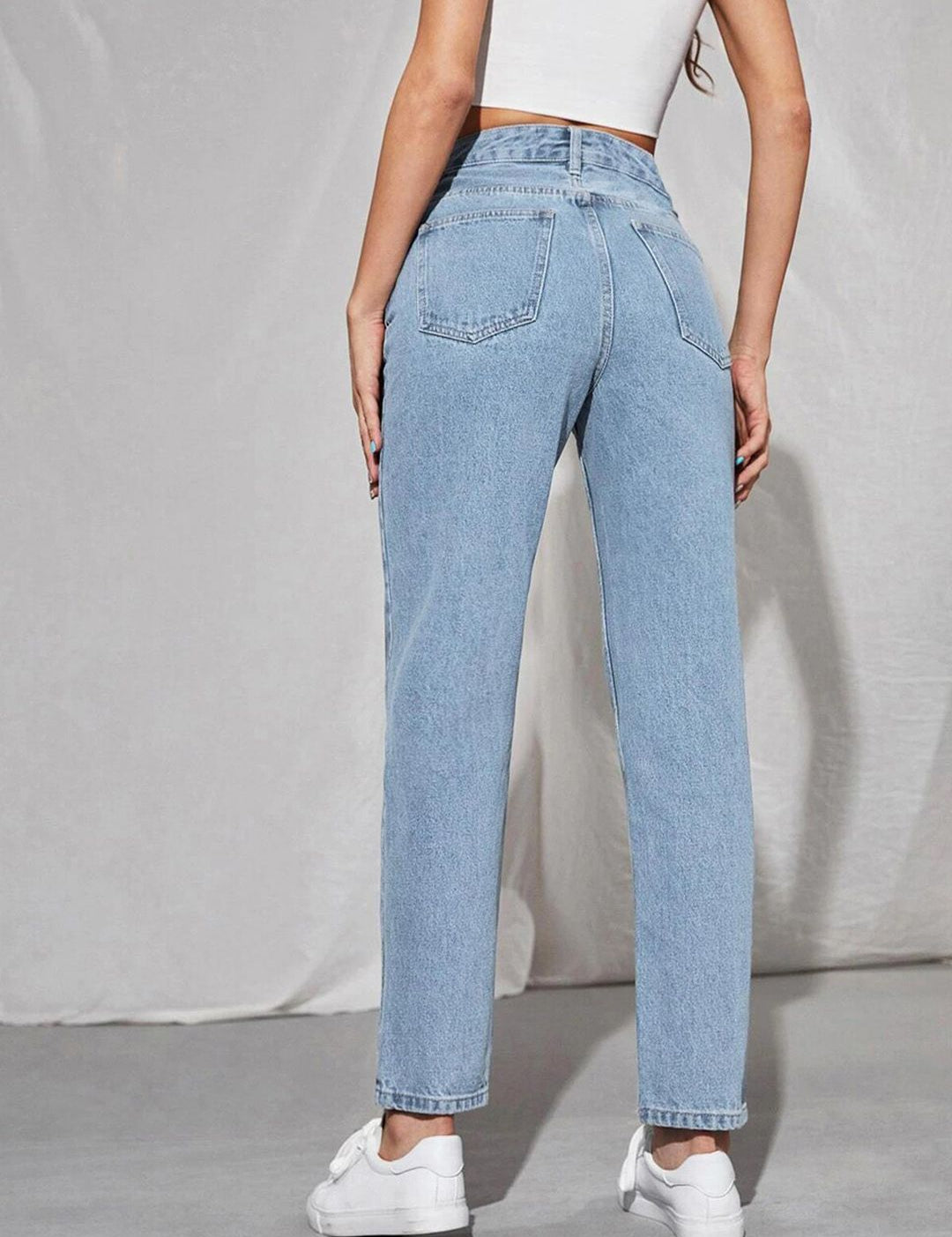 Kotty Women Blue Jean Straight Fit High-Rise Stretchable Jeans