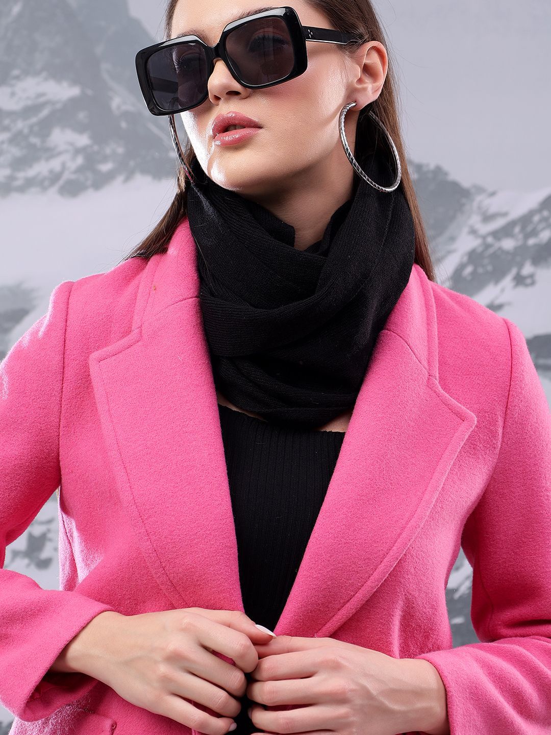 Kotty Women Notched Lapel Single-Breasted Overcoat