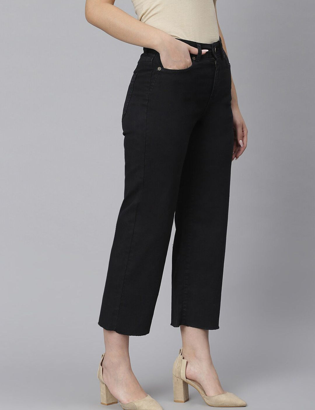 Kotty Women Black Flared Jeans