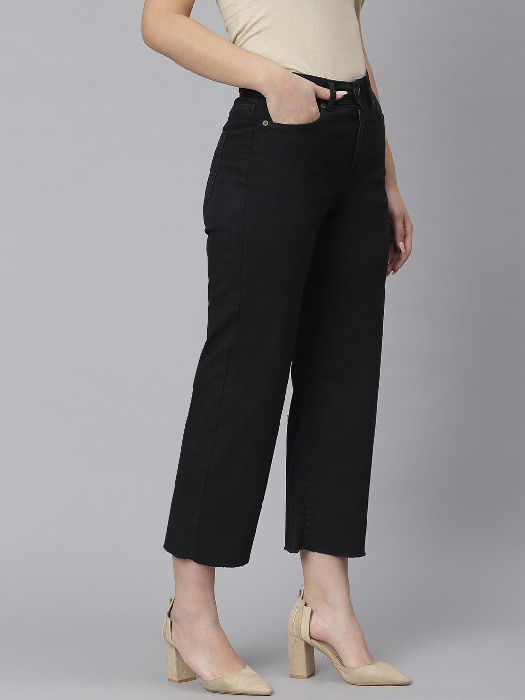 Kotty Women Black Flared Jeans