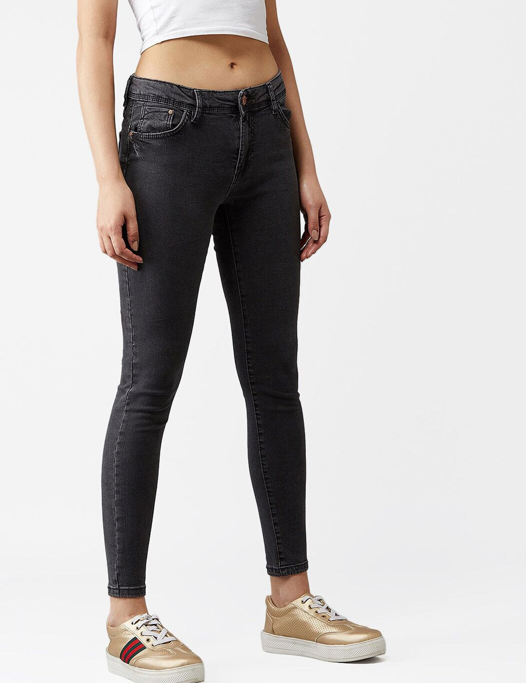 Kotty Women Black Skinny Fit Jeans