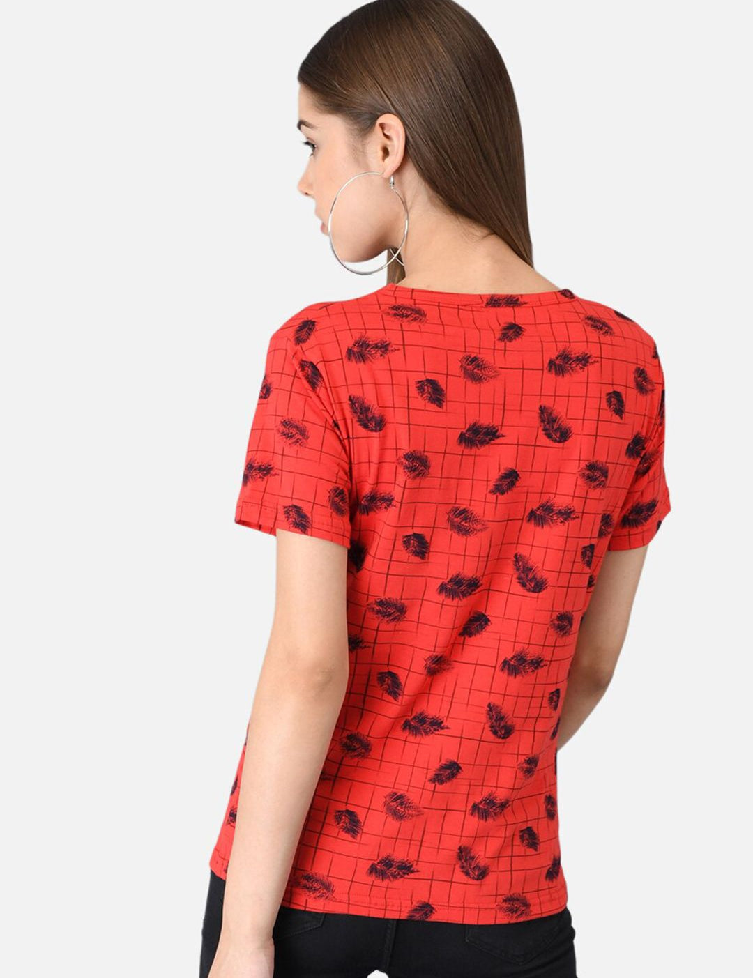 Kotty Women Pack of 2 Pink & Red Printed Round Neck T-shirts