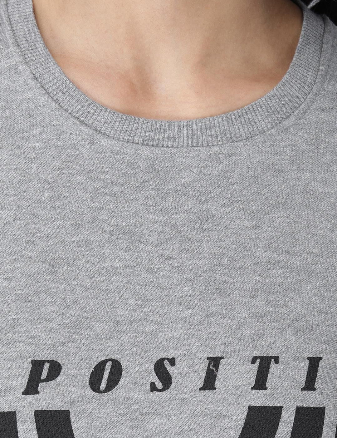 Kotty Women Grey Striped Sweatshirt