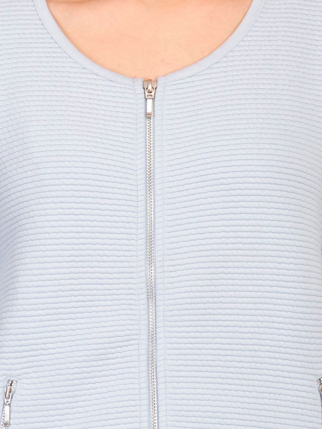 Kotty Women Blue Solid Tailored Jacket