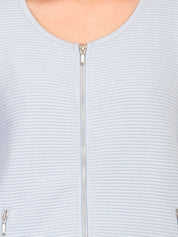 Kotty Women Blue Solid Tailored Jacket