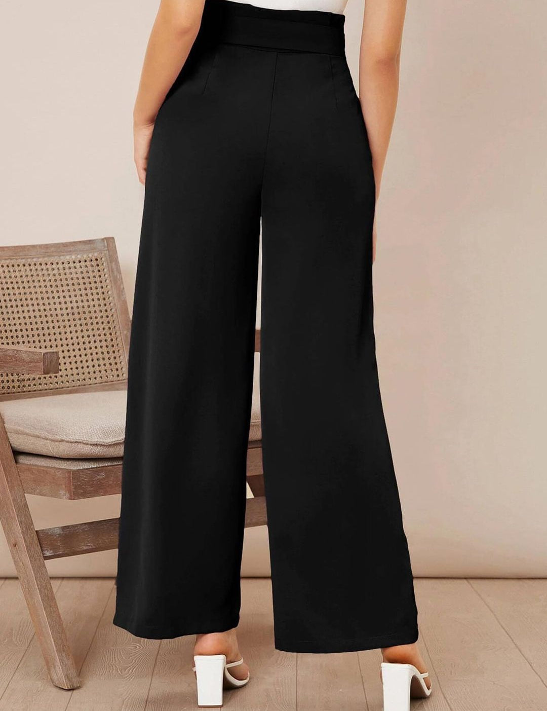 Kotty Women Pack Of 2 Relaxed Straight Fit High-Rise Easy Wash Pleated Trousers