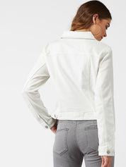 Kotty Women White Solid Denim Jacket
