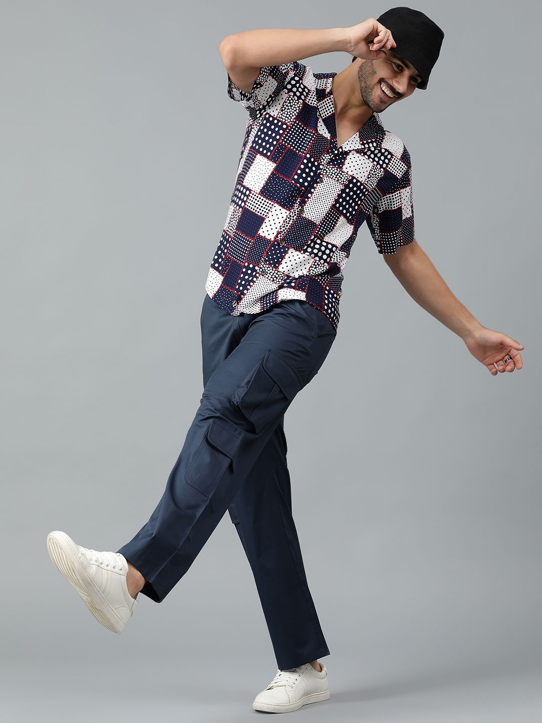 Kotty Men Cuban Collar Ethnic Motifs Printed Casual Shirt