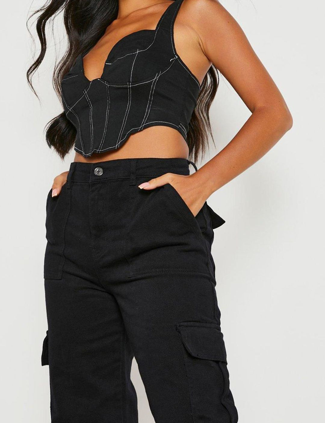 Kotty Women Black Jean Straight Fit High-Rise Stretchable Jeans