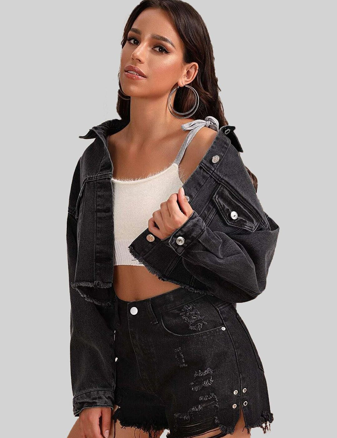 Kotty Washed Cotton Denim Jacket