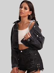 Kotty Washed Cotton Denim Jacket