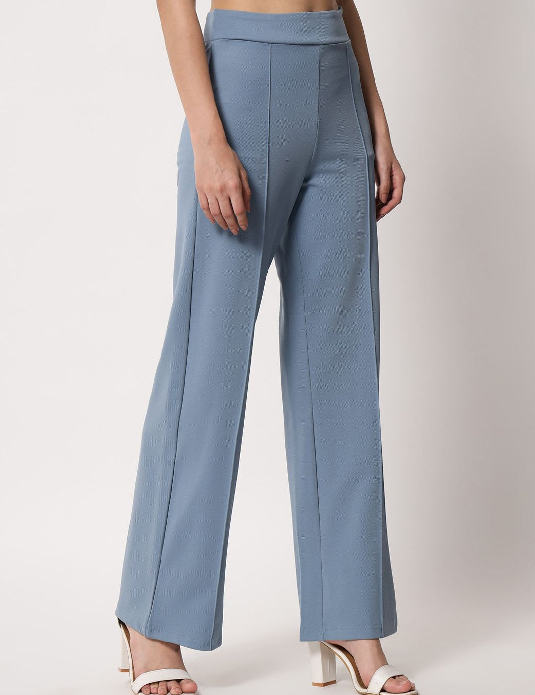 Kotty Women Pack Of 2 Relaxed Straight Leg High-Rise Easy Wash Trousers