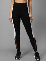 Kotty Women Black & White Coloublocked Tights