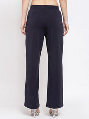 Kotty Women Black Flared High-Rise Bootcut Trousers