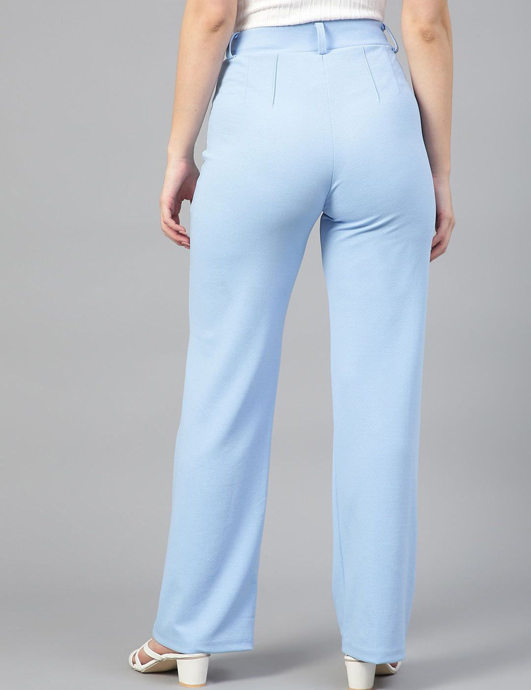 KOTTY BIZwear Women Pack Of 2 High-Rise Easy Wash Relaxed Straight Leg Parallel Trousers