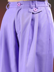 Kotty Women Solid Relaxed Mid-Rise Regular FitPleated RegularTrousers