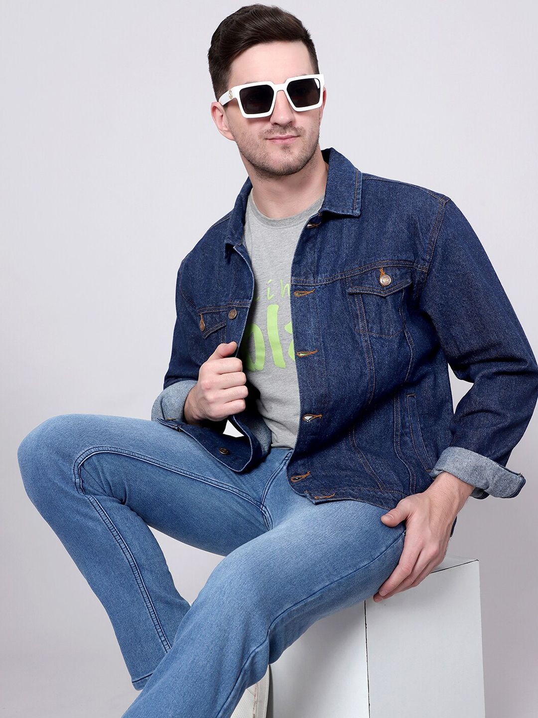 Kotty Men Washed Outdoor Denim Jacket