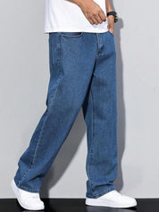 Kotty Men Straight Fit Mid-Rise Stretchable Jeans